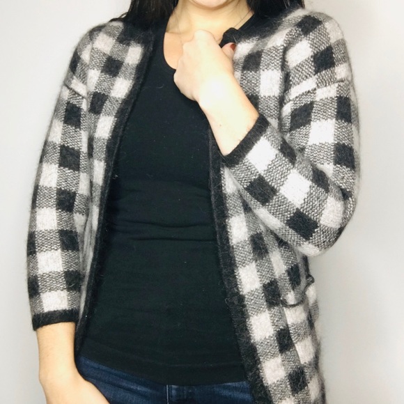 For Love And Lemons Sweaters - For Love & Lemons Knitz Cardigan Checkered Sweater